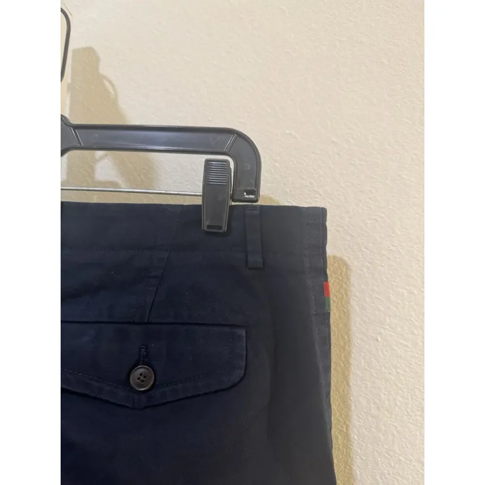 Gucci Men Riding Pants Navy Blue Cotton Blend Size 50 R Italy Size 34 US ITALY